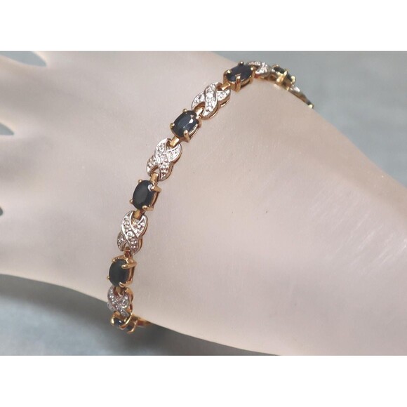 Vintage Rhinestone xs and os Tennis Bracelet Hugs and Kisses - Picture 2 of 5